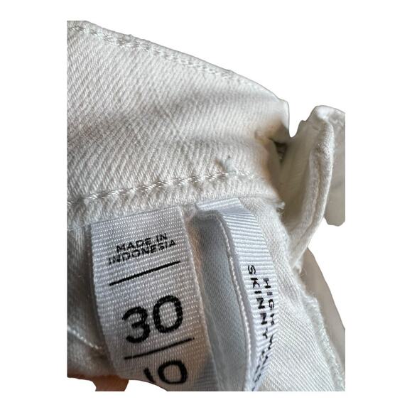 Ann Taylor LOFT White Jean Cut Off Shorts Denim Festival Concert Summer 10 / 30 - Picture 9 of 10